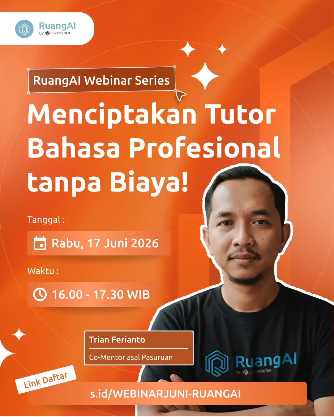 [Webinar Ekslusif]: Menciptakan Tutor Bahasa Profesional tanpa Biaya!
