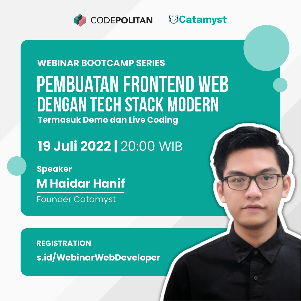 Pembuatan Frontend Web dengan Tech Stack Modern — @M Haidar Hanif — CodePolitan × @Catamyst