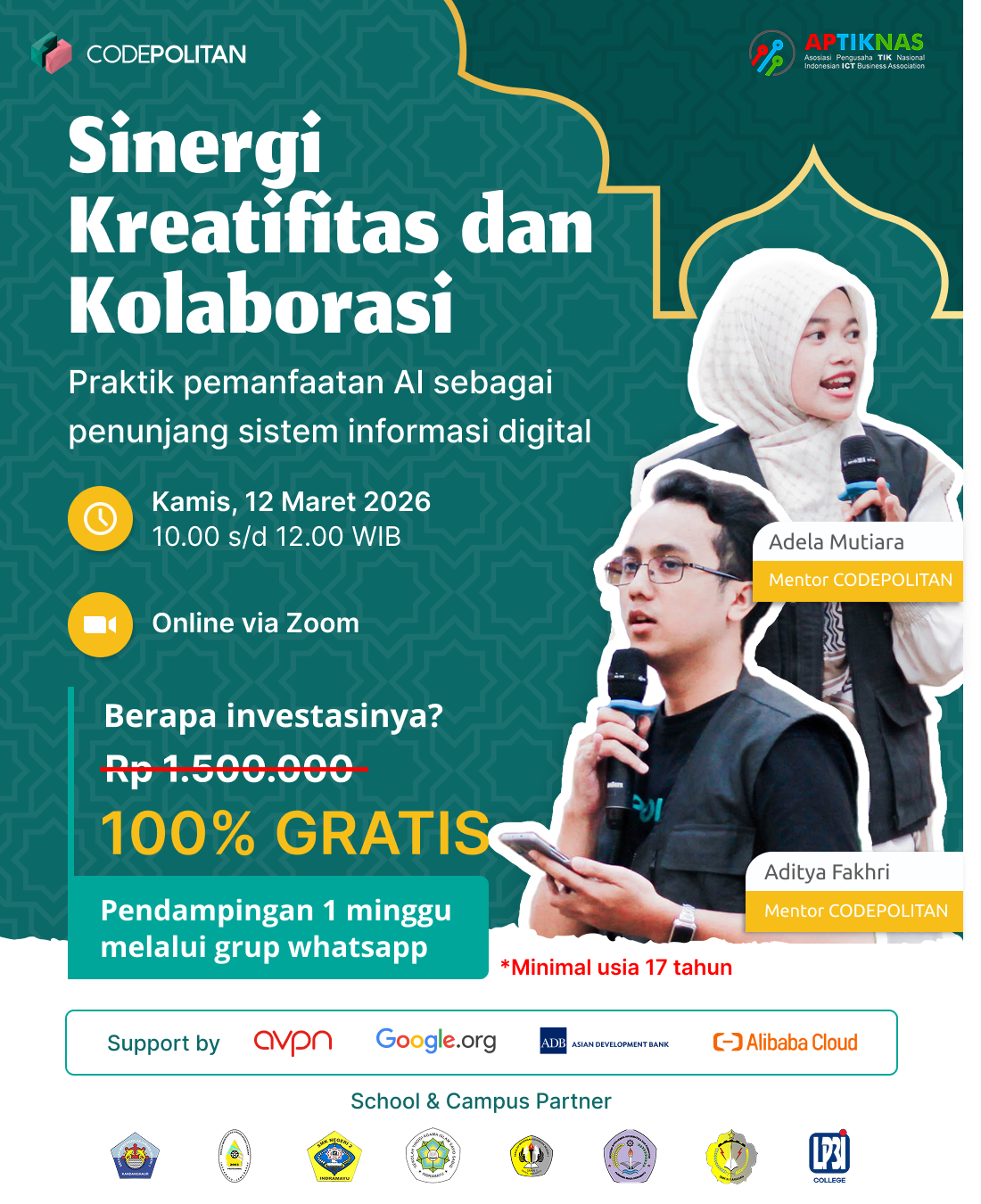 Beasiswa AI Untuk Siswa SMK & Mahasiswa di Seluruh Wilayah Indramayu