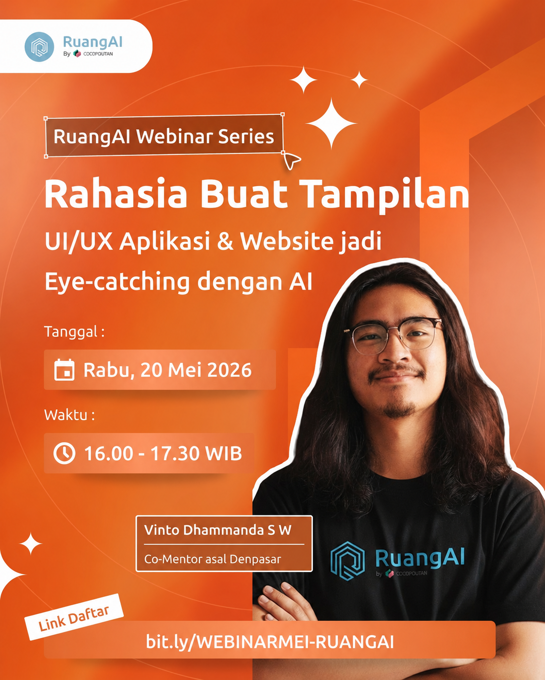 [EKSLUSIF WEBINAR]: Rahasia Buat Tampilan UI/UX Aplikasi & Website jadi Eye-catching dengan AI