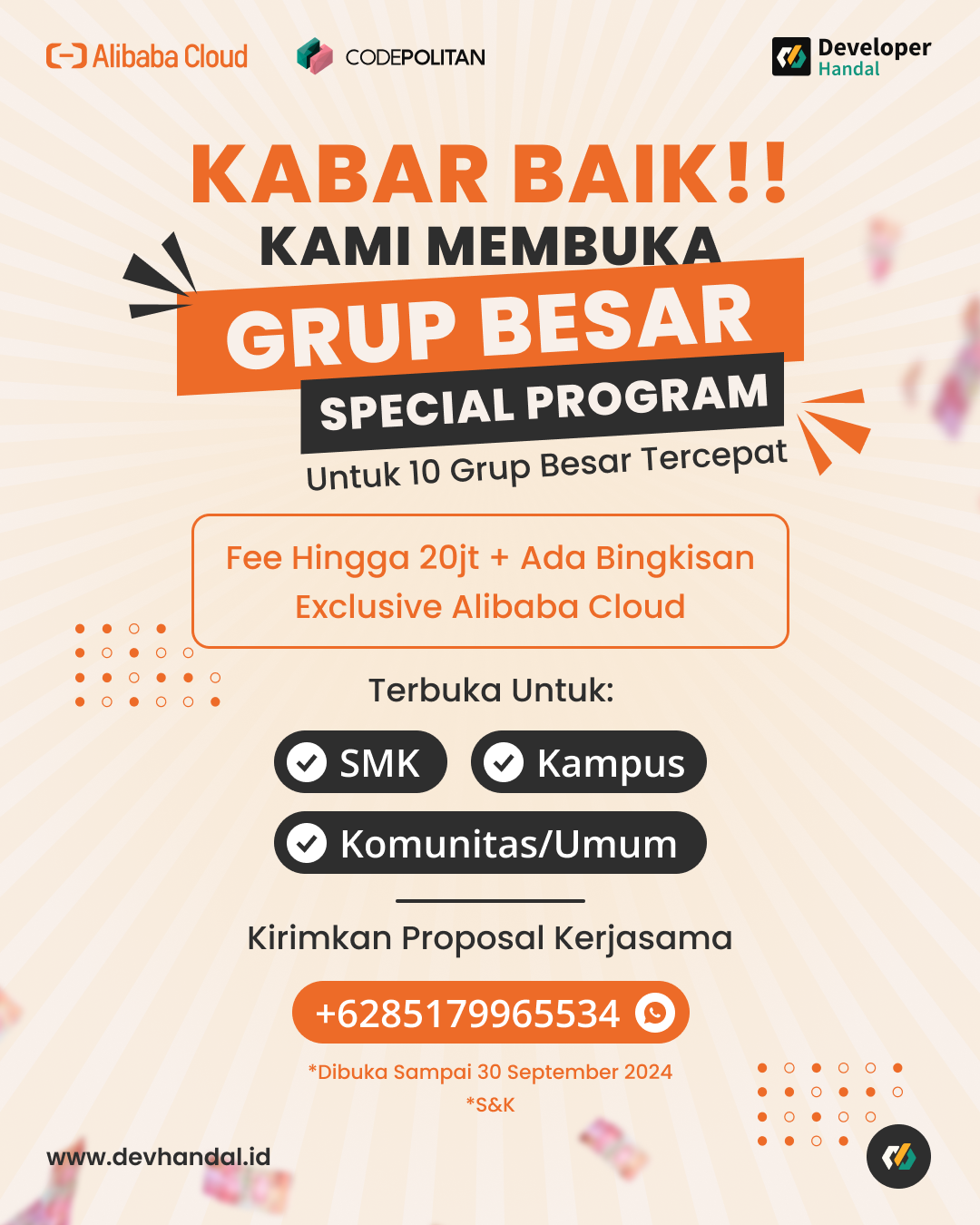 Grup Besar Spesial Program CODEPOLITAN dan Alibaba Cloud!!