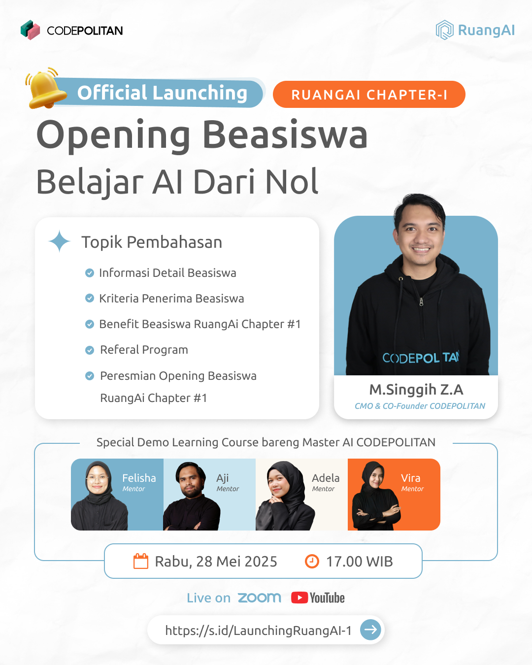 Webinar Launching Beasiswa RuangAI Chapter #1