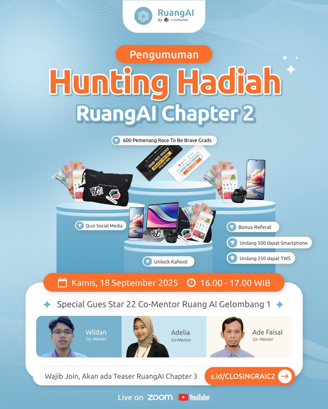 PENGUMUMAN HUNTING HADIAH DAN CLOSING RUANGAI CHAPTER 2