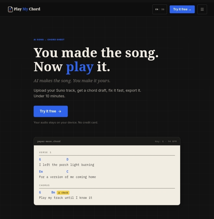 PlayMyChord