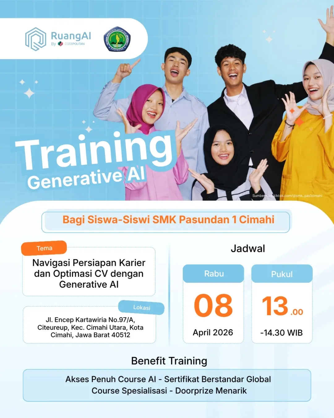 Training AI Siswa SMK Padasuka 1 Cimahi