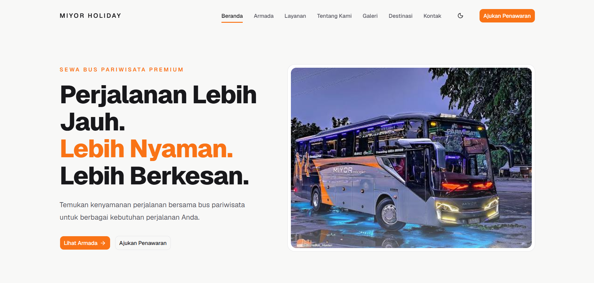 Miyor Holiday — Company Profile & Bus Rental Platform