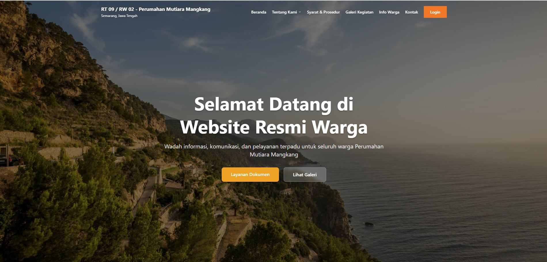 website Sistem Informasi Administrasi RT