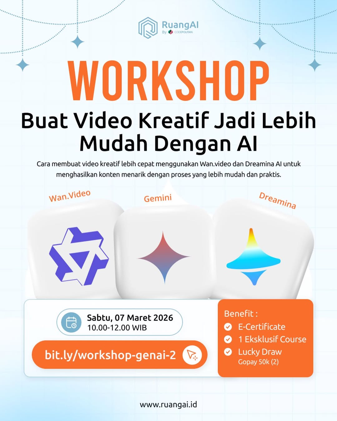 Workshop Bikin Video Kreatif Pakai AI Batch #2