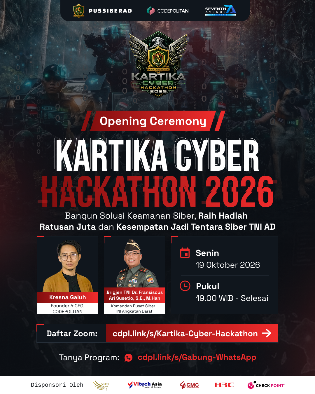Kartika Cyber Hackathon 2026: Opening Ceremony Gratis