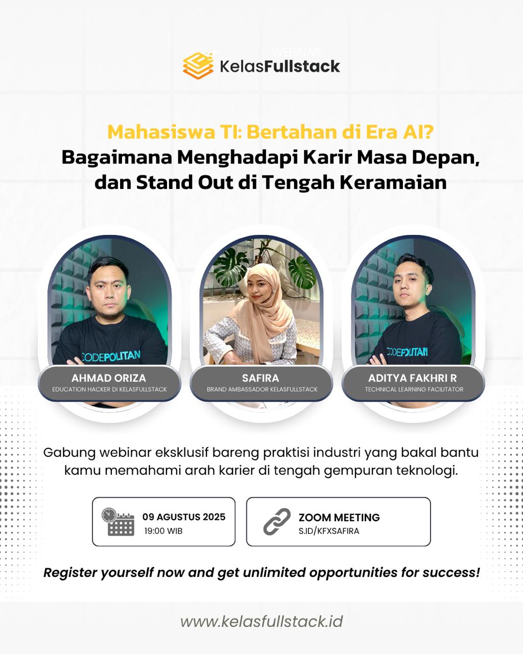 Mahasiswa TI: Bertahan di Era Al? Gimana caranya di tengah derasnya perkembangan teknologi?