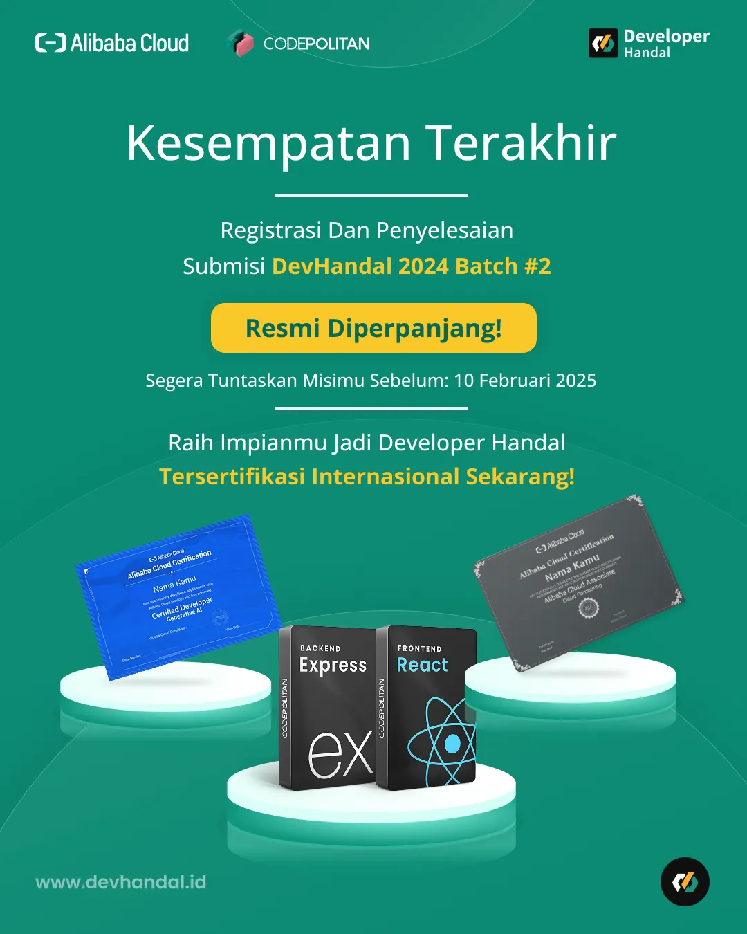 Info Penting! Devhandal 2024 Batch #2 Resmi Diperpanjang